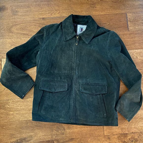 Bomber Other - Vintage Mens JLC 100% black suede bomber size s